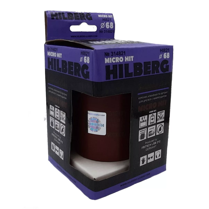 Коронка алмазная 68 мм Hilberg Industrial Laser Micro Hit Hilberg HI821