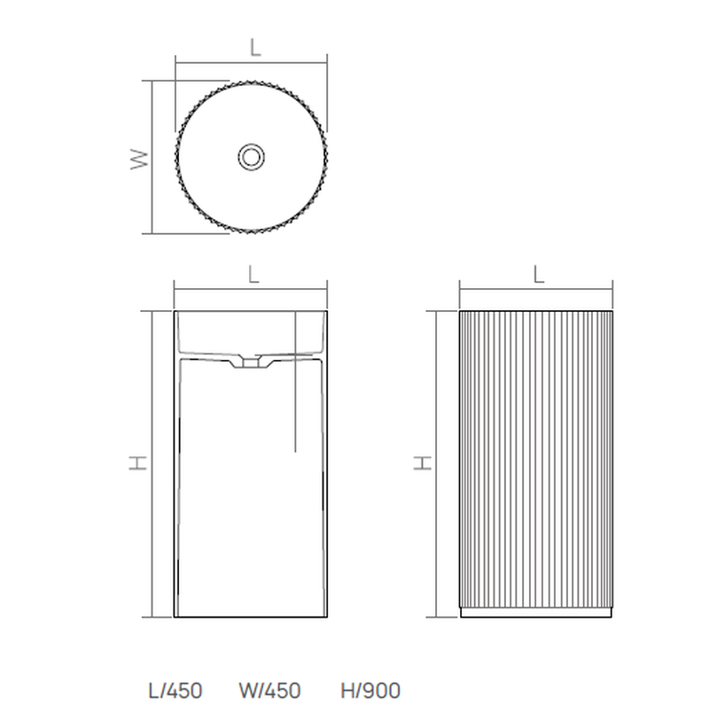 Раковина, , Pedestal Basin, шгв 450*450*900, отверстия для смесителя-отсутствуют, цвет-Red Wine matt DEA Design DD2803 450 17