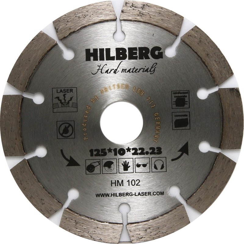 Диск алмазный отрезной 125*22,23 Hilberg Hard Materials Лазер Hilberg HM102