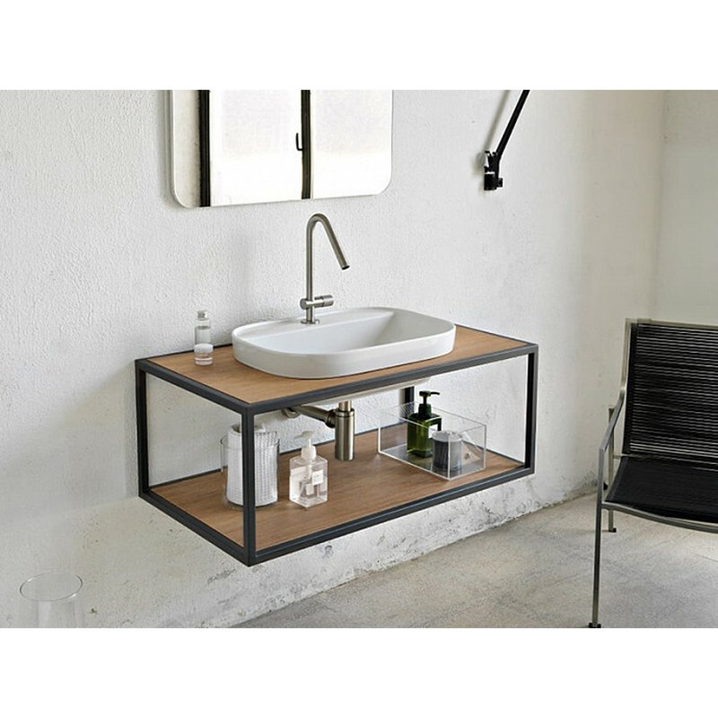 Раковина, Scarabeo Glam шгв 560*390*140 отверстия для смесителя-отсутствуют цвет-Pearl 180541