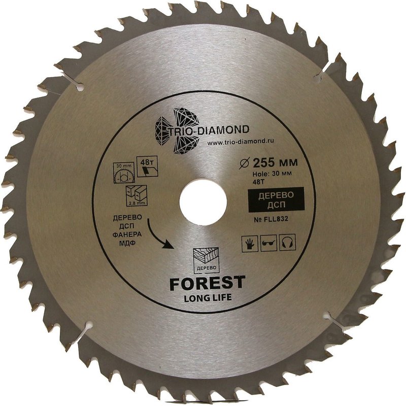 Диск пильный 255*30*48Т Trio-Diamond FLL832