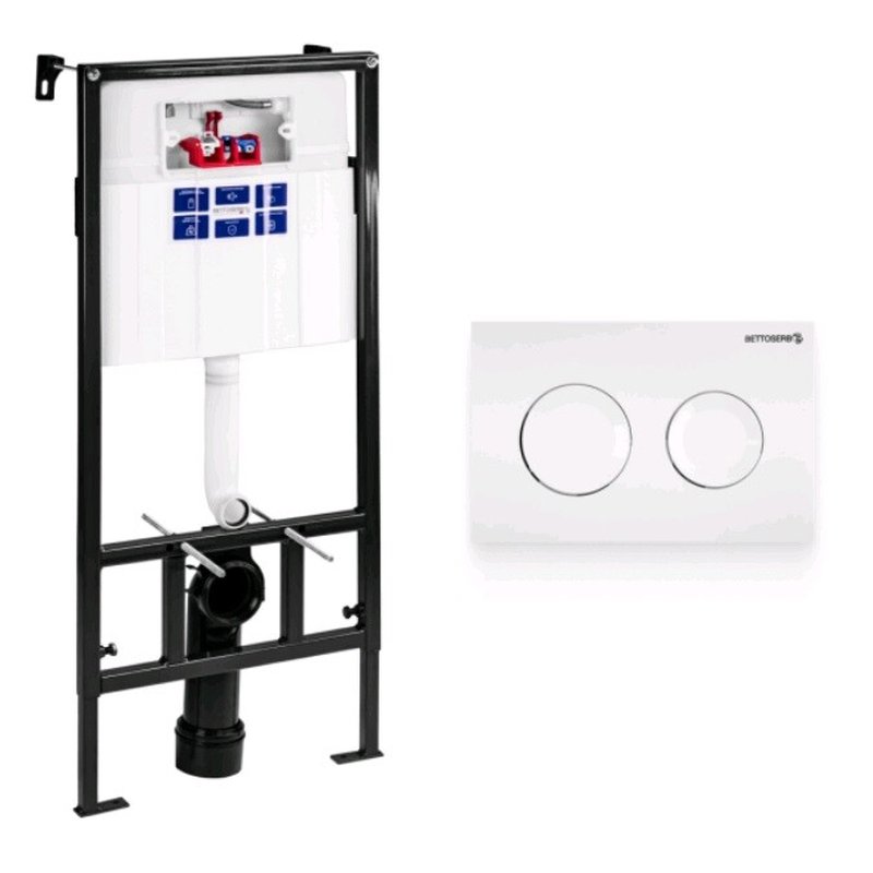 Инсталляция, , Sava Fix Slim, для унитаза, шгв 520*200*1136, цвет клавиши-белый глянцевый Bettoserb SET40006466