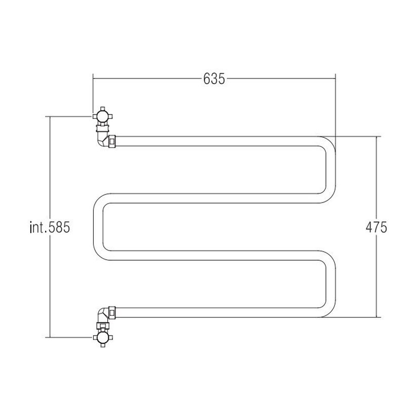 Полотенцесушитель, , Vento, 400/SP, шгв 635*135*645, цвет-хром Margaroli 400SPCR