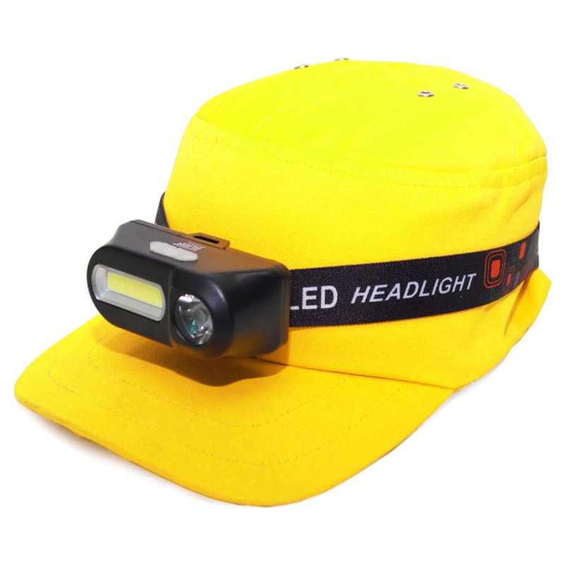 Фонарь налобный светодиодный аккумуляторный, 1HPLED+1COB, аккум 18650, пластик Jilion 9531265