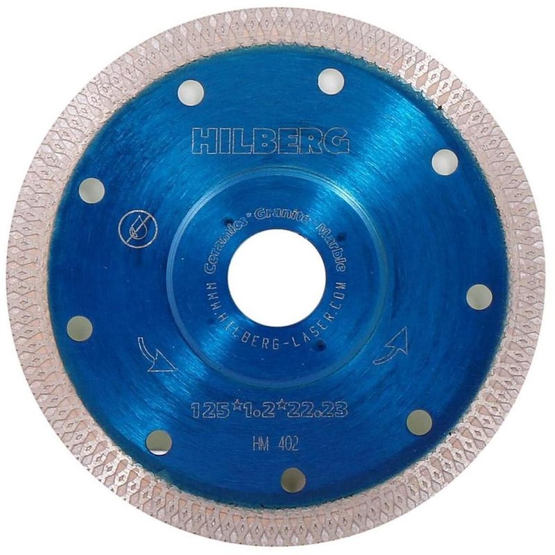 Диск алмазный отрезной 125*22,23 Hilberg Турбо ультратонкий х-тип Hilberg HM402