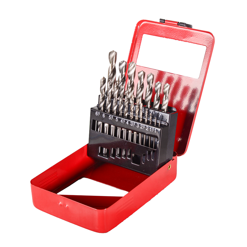 Набор сверл по металлу,1-10мм (через 0,5мм),HSS, 19шт.,металл.коробка,цилиндрический хвостовик Вихрь 73/10/6/18