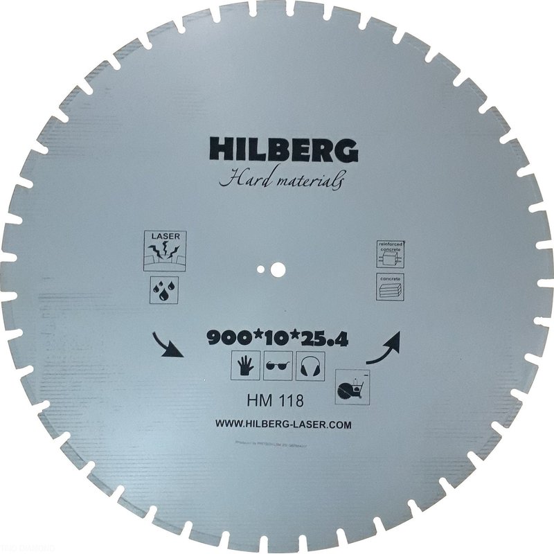Диск алмазный отрезной 900*25,4*12 Hilberg Hard Materials Лазер Hilberg HM118