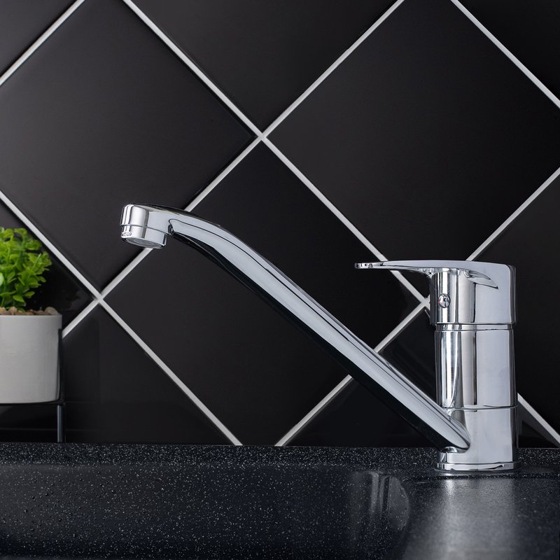 Смеситель для кухни РМС SL52-004FB-25 с длинным изливом Хром