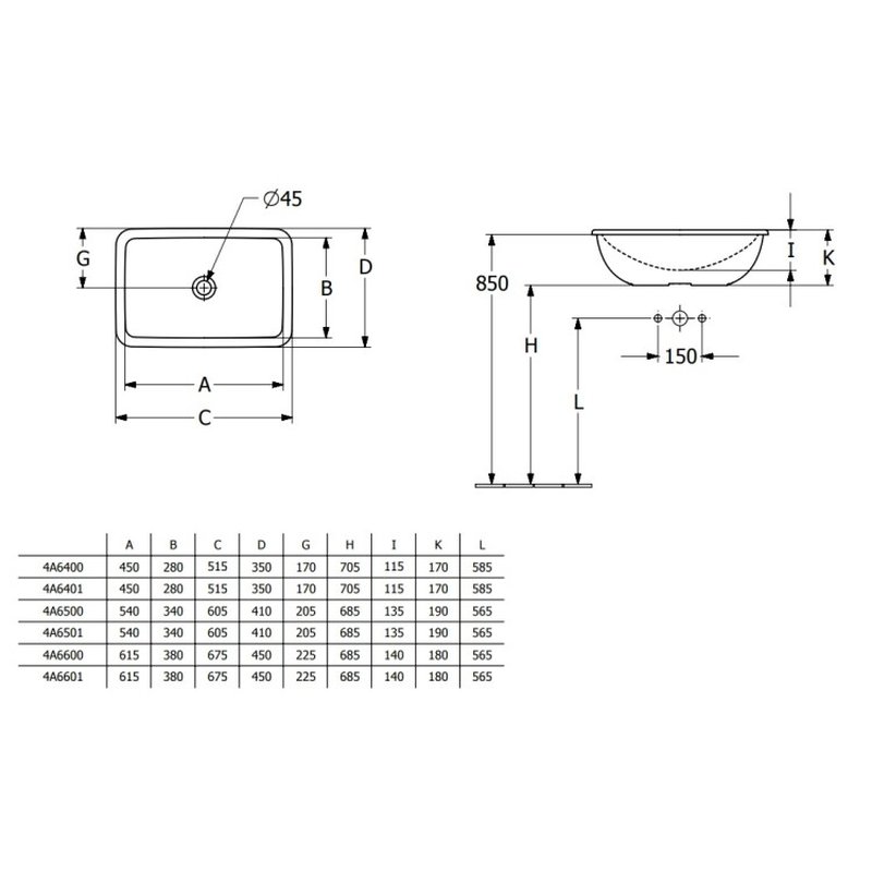Раковина, Villeroy&Boch, Loop&Friends, шгв 600*405*185, отверстия для смесителя-отсутствуют, цвет-альпийский белый (белый Alpin)