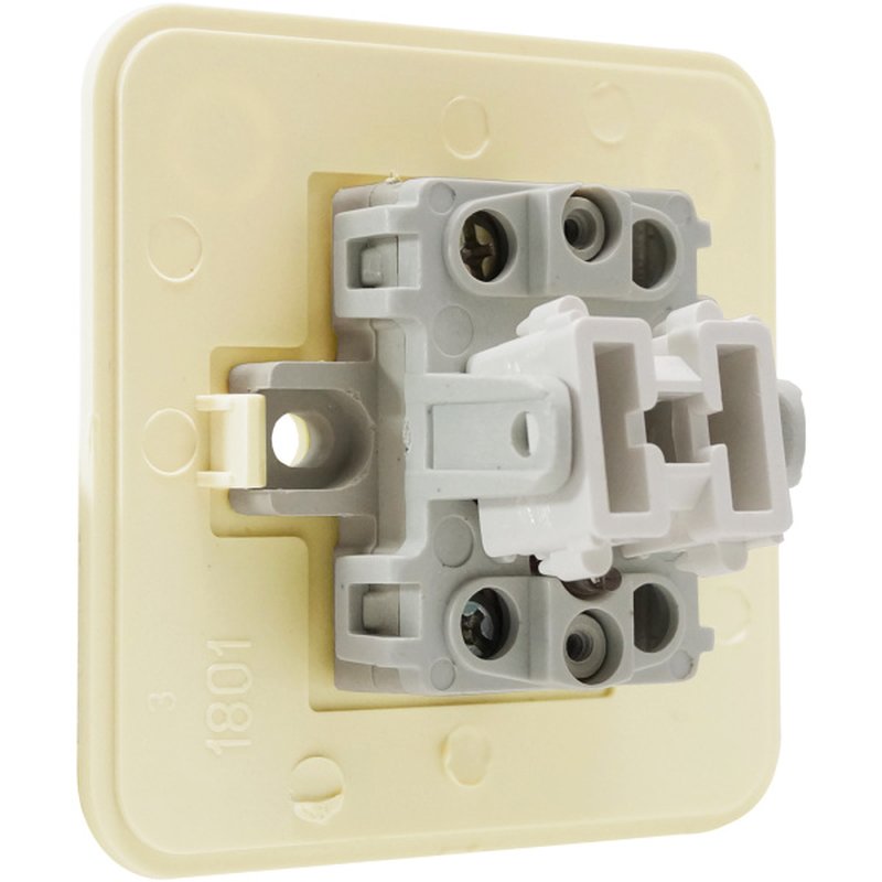 Выключатель одноклавишный с подсветкой О/У. бежевый Jilion 9533405