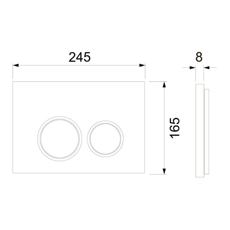 Клавиша смыва, , Spring R, для унитаза, шгв 245*8*165, цвет-белый/хром TECE 9940103