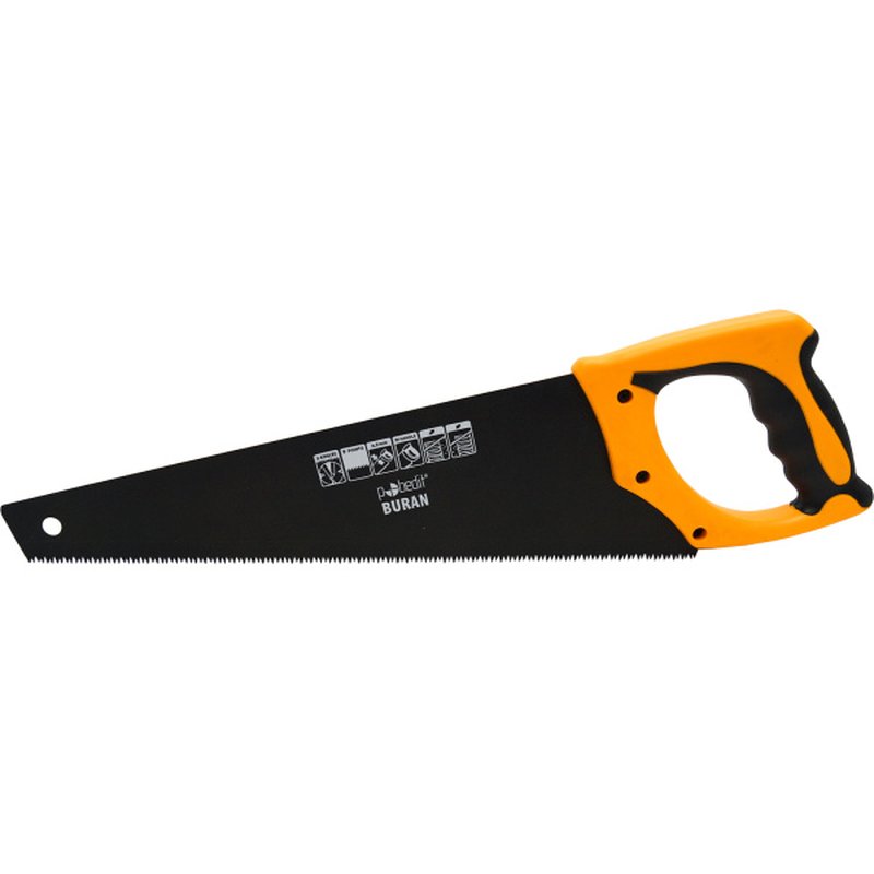 Ножовка по дереву Buran, 400 мм, Pobedit Pobedit 2506040