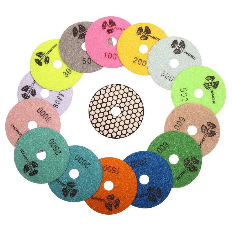 Алмазный гибкий шлифовальный круг "Черепашка" 100 № buff сухая шлифовка Trio-Diamond 360000