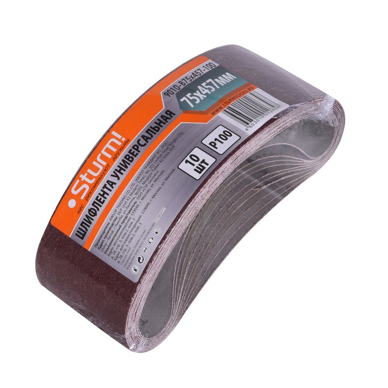 Шлифовальная лента Sturm! 9010-B75x457-100