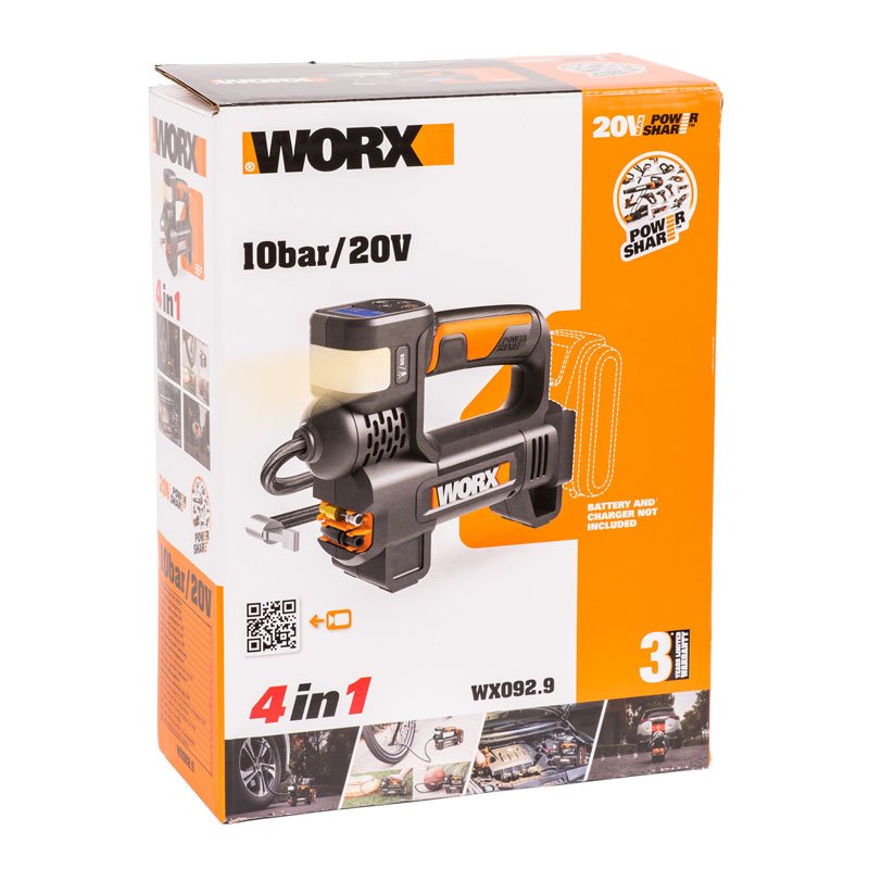Насос аккумуляторный с фонарем WORX WX092.9 20В