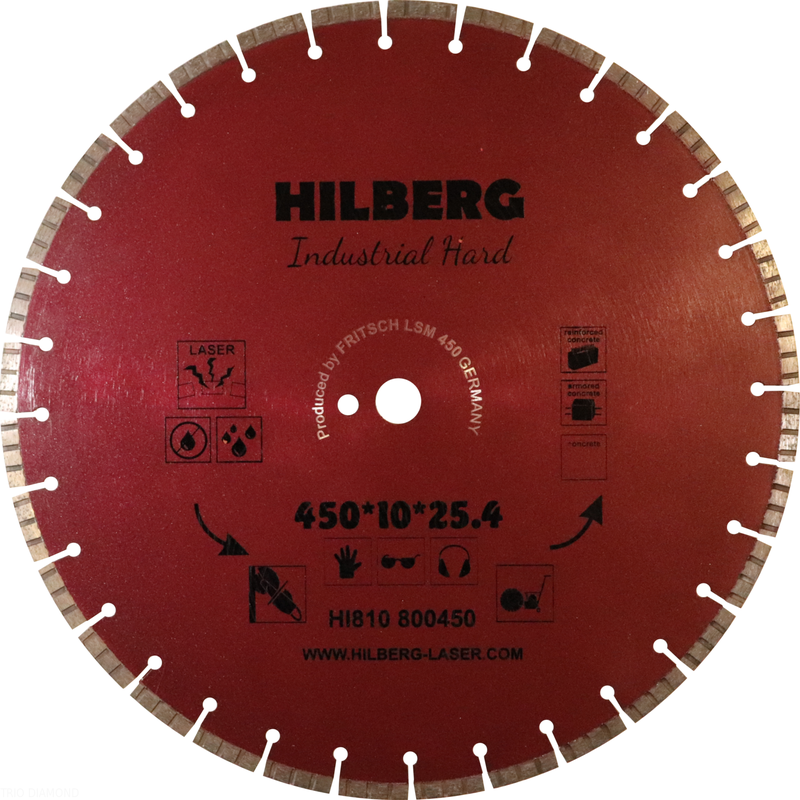 Диск алмазный отрезной 450*25,4*12 Hilberg Industrial Hard Hilberg HI810