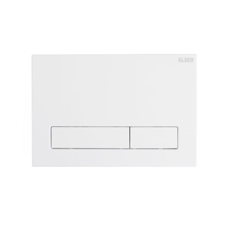Клавиша смыва, без выступа кнопки, материал пластик, цвет белый Elsen E16.white