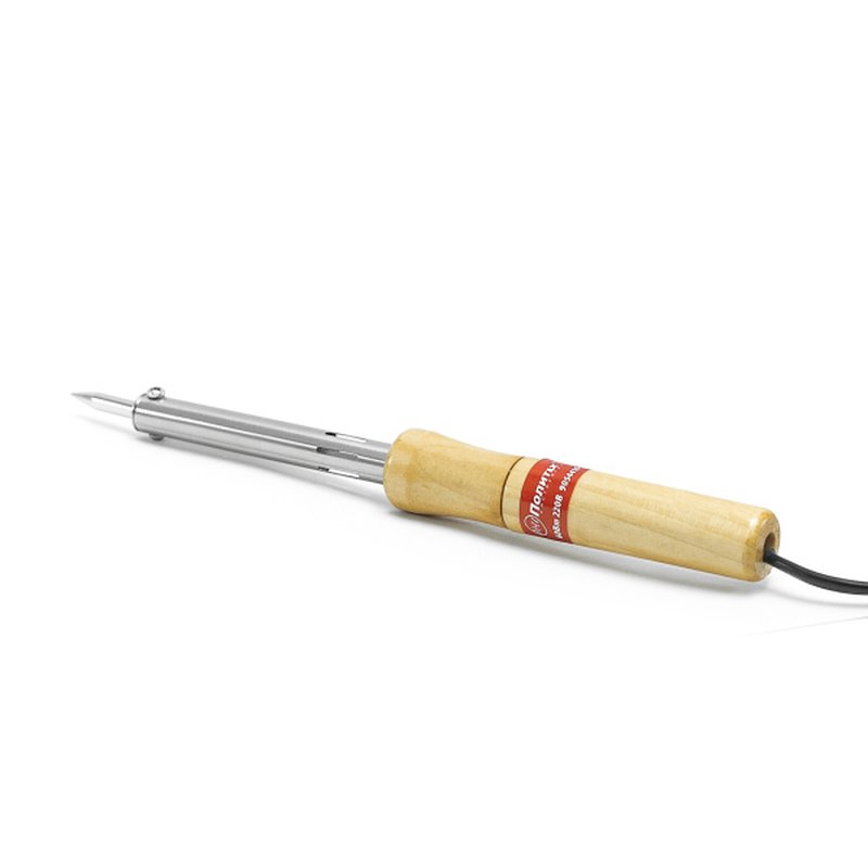 Паяльник с деревянной ручкой, острое жало, 60 Вт, 220 В, Политех, серия WST Политех Инструмент Инструмент 9054416