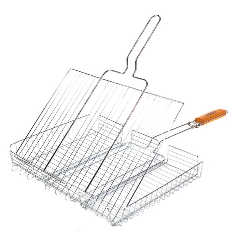 Решетка-гриль хром. универс. ОБЪЕМНАЯ 40х30 см, Polyagro Camp Polyagro 8102286