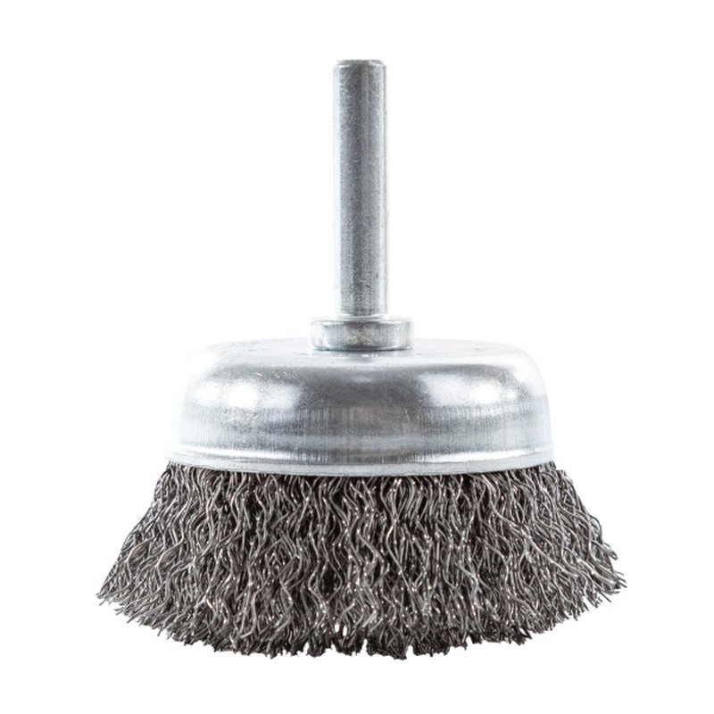 Щётка-крацовка Чашка со шпилькой 50 мм, стальная витая проволока, Pobedit Pobedit 2123150