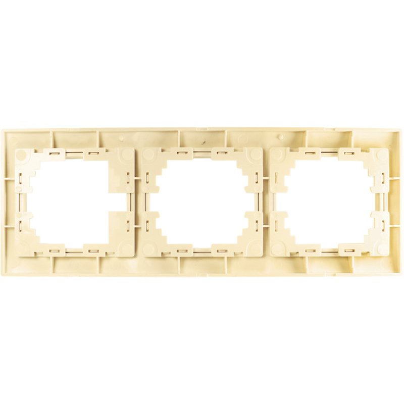 Рамка для розеток/выключателей 3 гнезда С/У. бежевый Jilion 9533109
