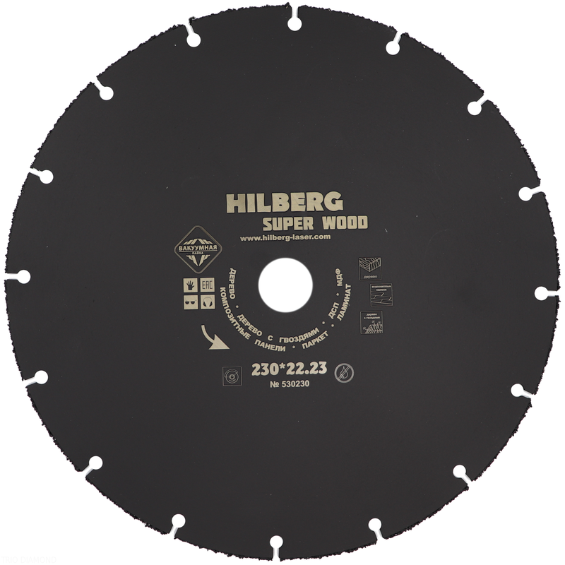 Диск карбид вольфрамовый отрезной 230*22,23 Hilberg Super Wood Hilberg 530230