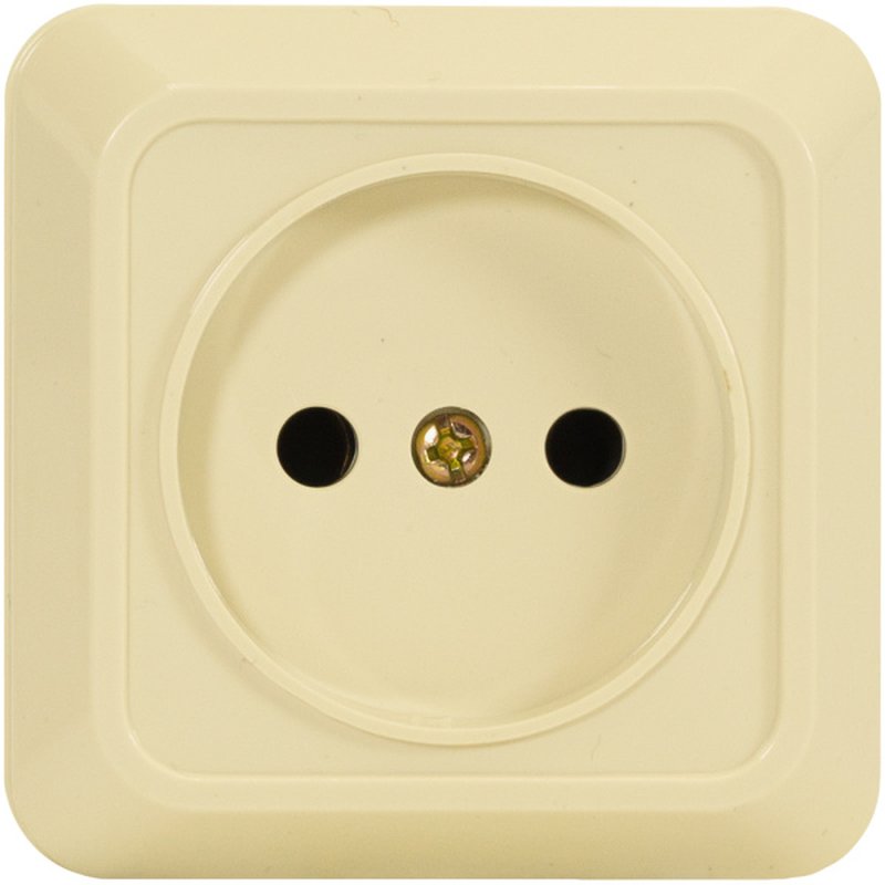 Розетка 1 гнездо (б/з) О/У. бежевый Jilion 9533427