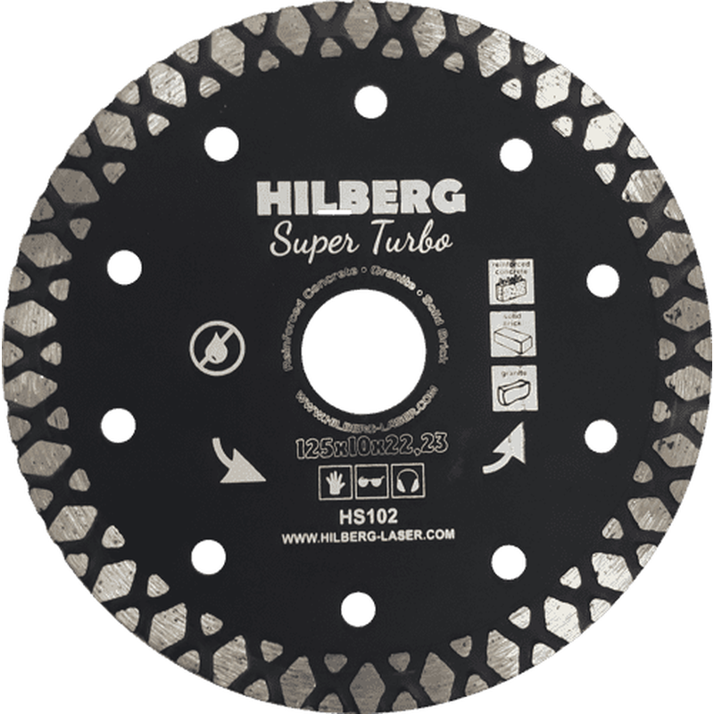 Диск алмазный  Hilberg Super Turbo 125*22,23*10 Hilberg HS102