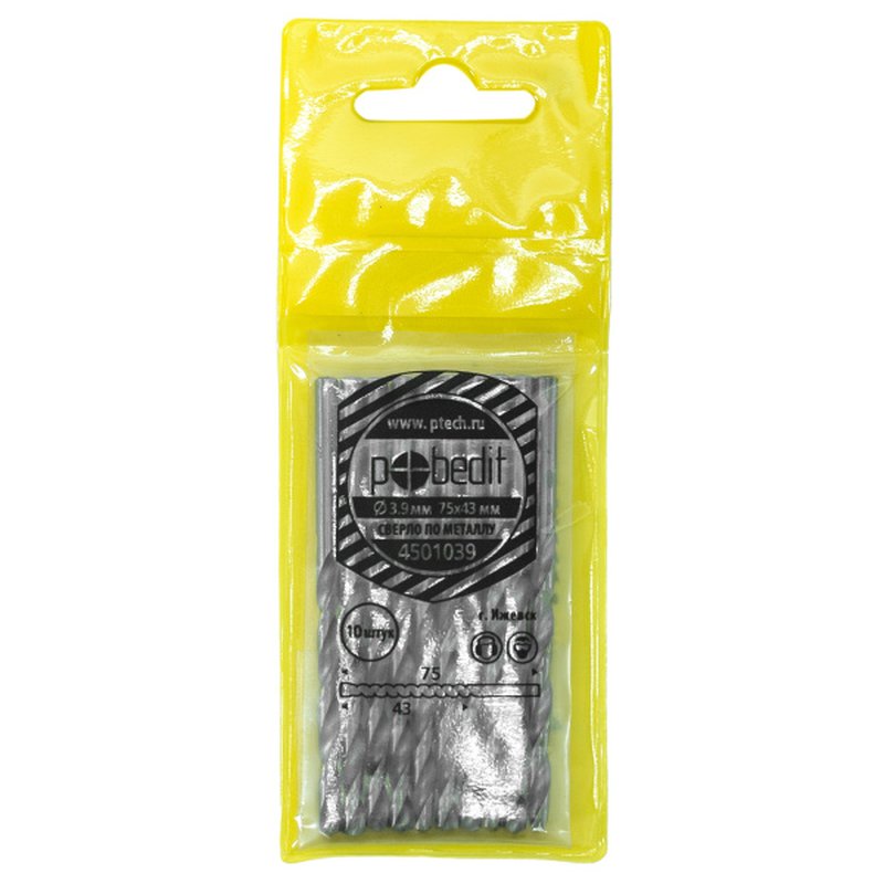 Сверло по металлу 3.9 Pobedit 4501039