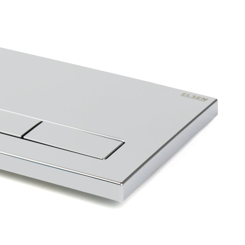 Клавиша смыва, без выступа кнопки, материал пластик, цвет хром Elsen E16.chrome