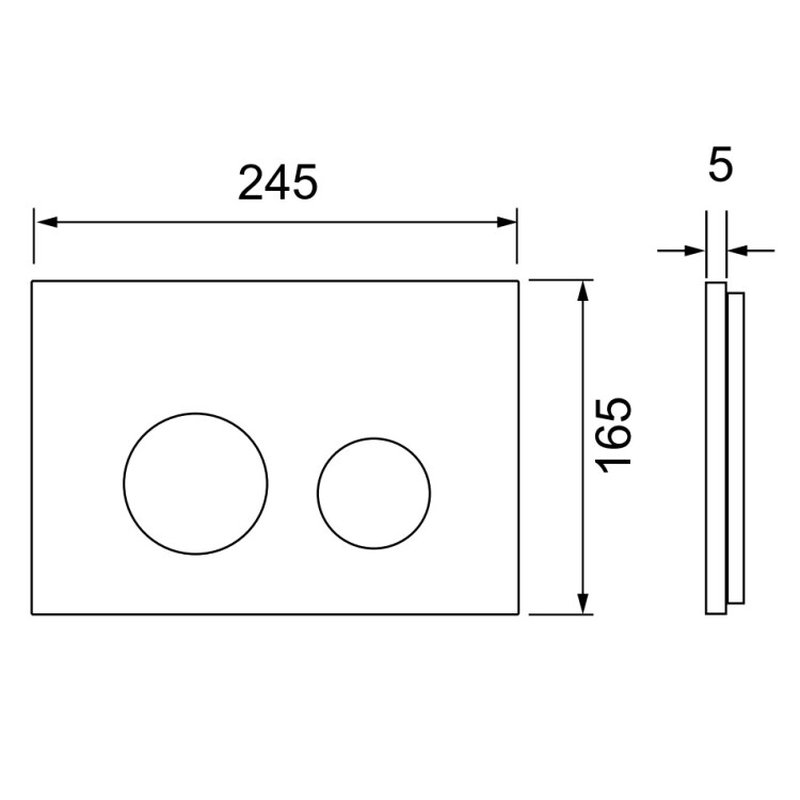 Клавиша смыва, TECE, TECEspring loop, для унитаза, шгв 245*5*165, цвет-белый матовый (Matt White, Bianco Opaco)