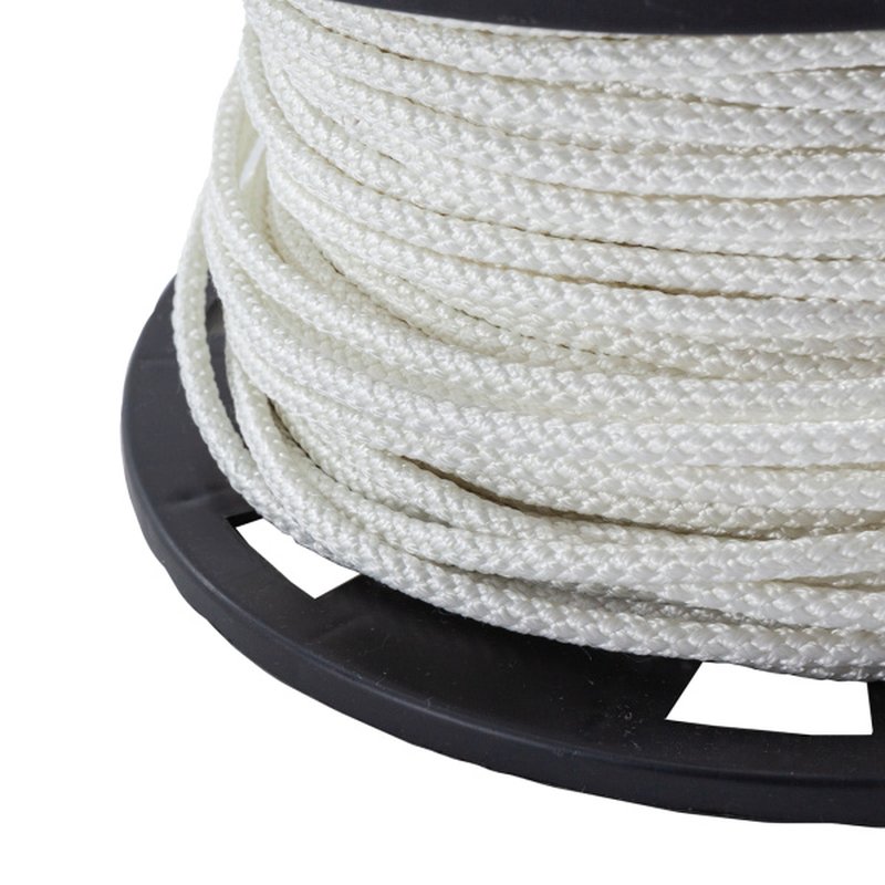 Фал капроновый плетёный 16-ти прядный с сердечником Ф6, 100 м, 650кгс Политех Инструмент Инструмент 8001743