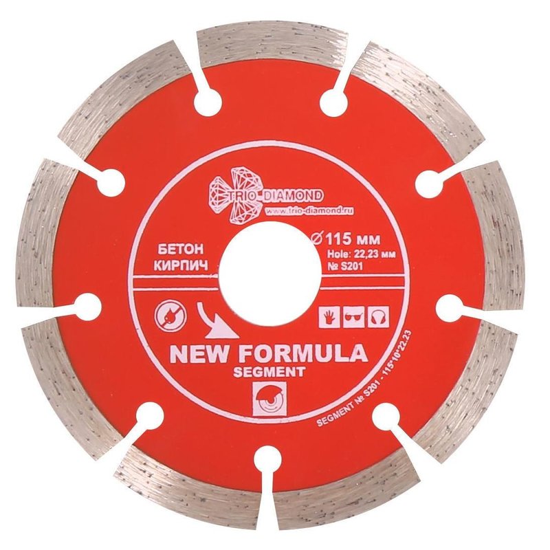 Диск алмазный отрезной 115*22,23 Сегментный Trio-Diamond S201