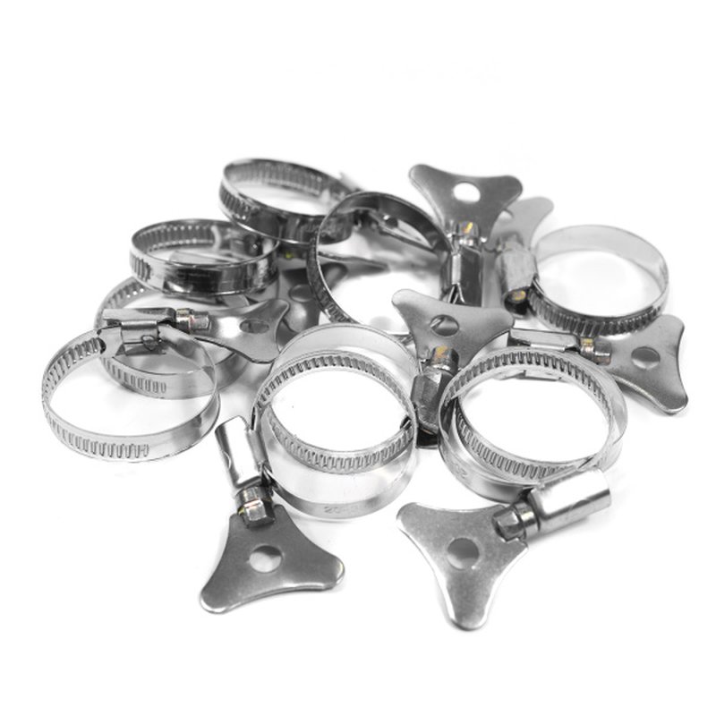 Хомуты червячные накатные с металлическим ключом, нерж. сталь, 10 шт./уп., 20-35 мм Политех Инструмент Инструмент 3205135