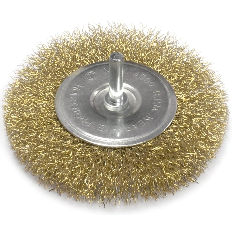 Щетка для дрели плоская (50 мм, латунированная проволока) Калибр 00000041850