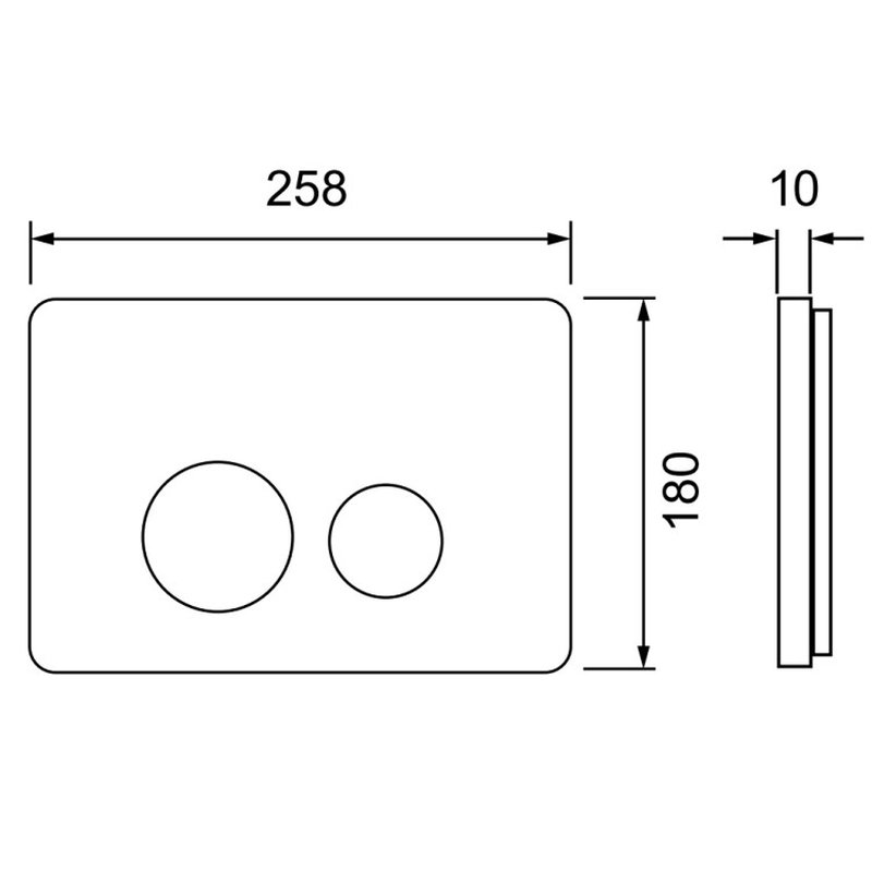 Клавиша смыва, TECE, TeceSpring SL, для унитаза, шгв 258*10*180, цвет-сатин (с покрытием против отпечатков пальцев)