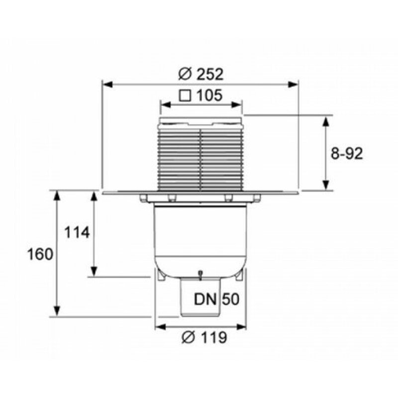 Трап, TECE, Drainpoint S 130, шд 252*252, нержавеющая полированная сталь