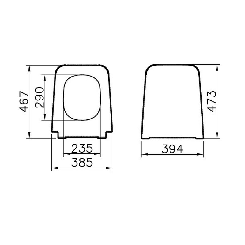 Сиденье для унитаза, Vitra, Equal, шг 394*473, цвет-белый