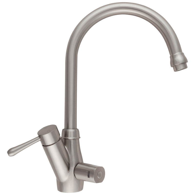 Кран комбинированный Atoll NKD0412NP-L полуматовый никель (Nickel Plated)