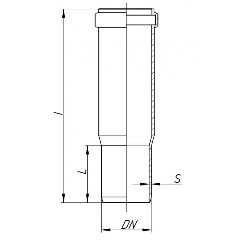 Патрубок компенсационный ПП для внутр. канализации HTL 110 мм, Ger