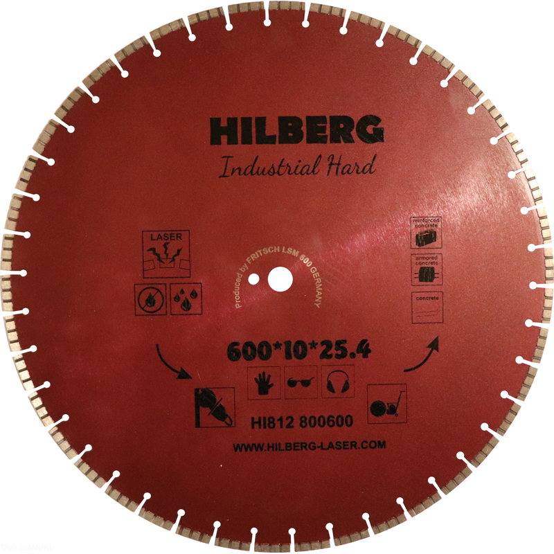 Диск алмазный отрезной 600*25,4*12 Hilberg Industrial Hard Hilberg HI812