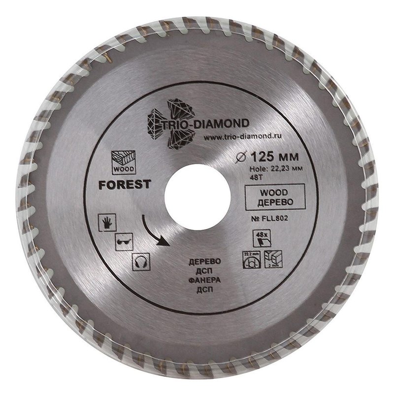 Диск пильный 125*22,23*48Т Trio-Diamond FLL802