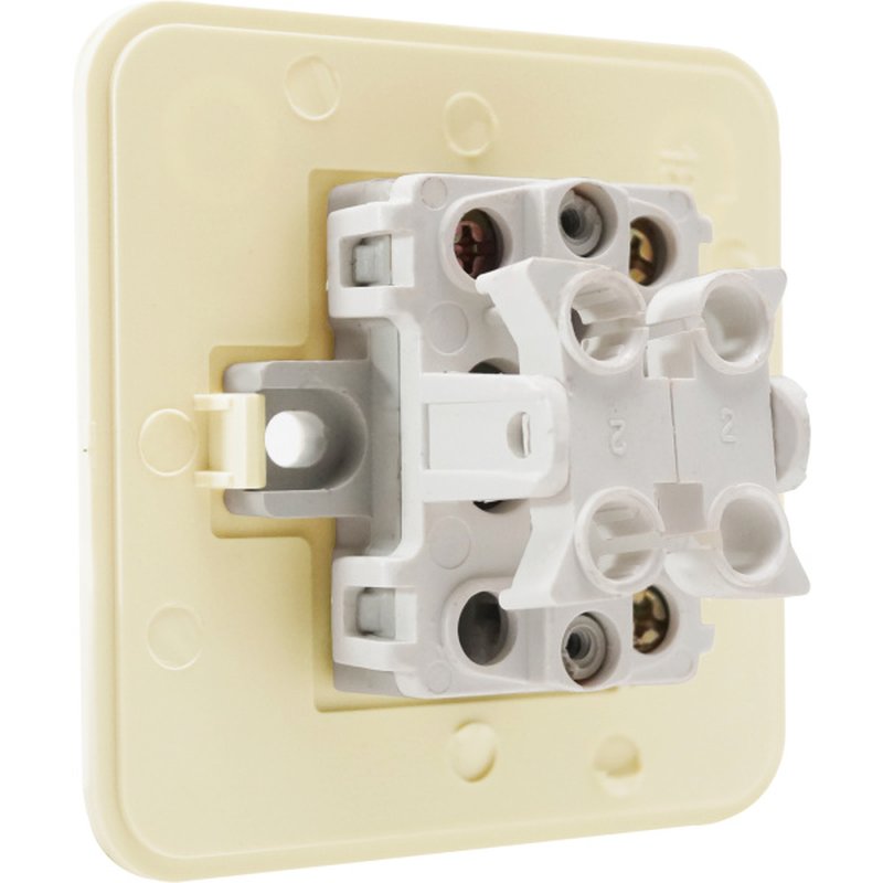 Выключатель двухклавишный О/У. бежевый Jilion 9533413