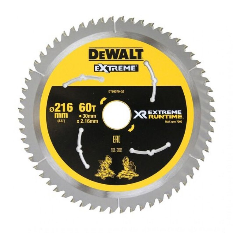 Пильный диск DeWALT XR DT99570 216 мм. 60 TPI DT99570-QZ