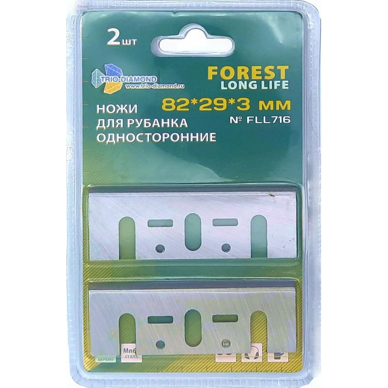 Ножи для электрорубанка односторонние 82*29*3мм 2шт Trio-Diamond FLL716