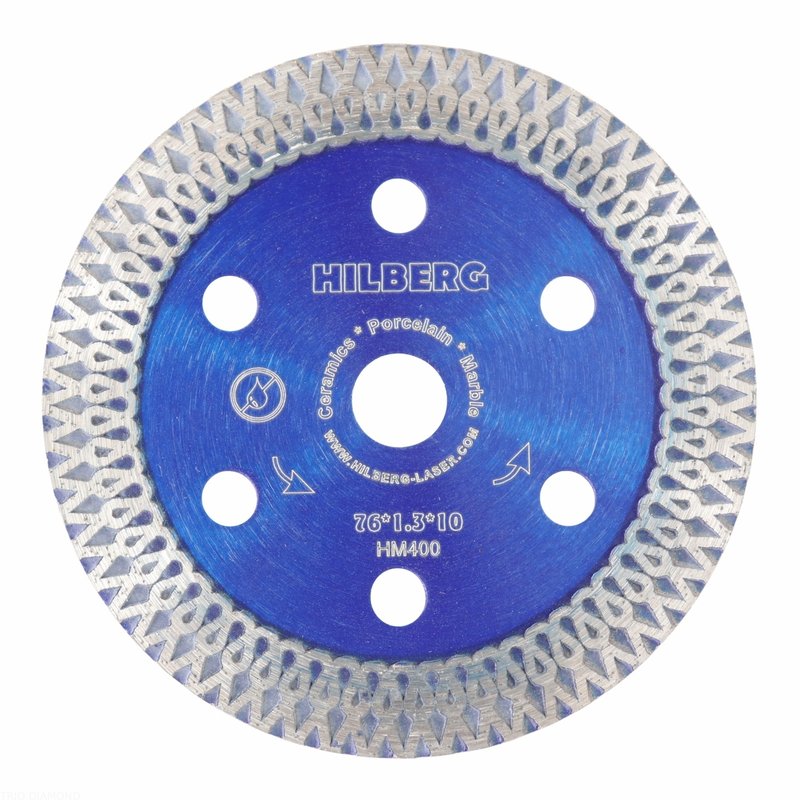 Алмазный диск Hilberg ультратонкий Hard Materials Х-type 76 мм (HM400)