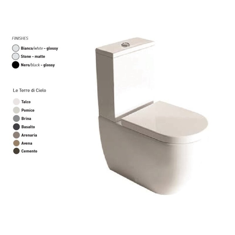 Сливной бачок, , Smile Mini, шгв 340*140*420, цвет-Basalto Cielo SMCMC BA