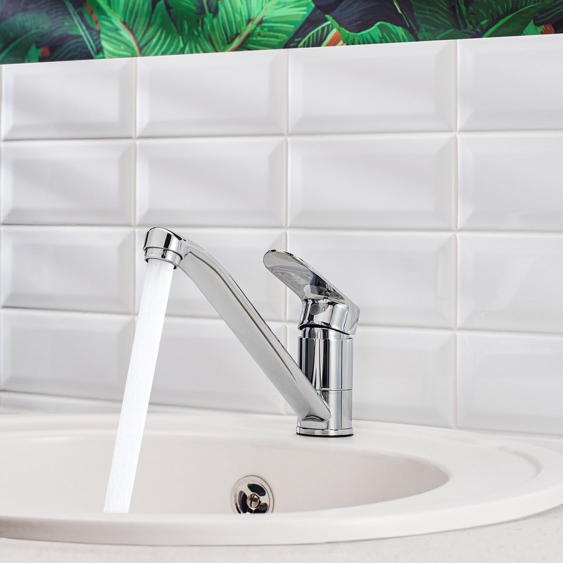 Смеситель для кухни BOOU B8274-14 с длинным изливом Латунь