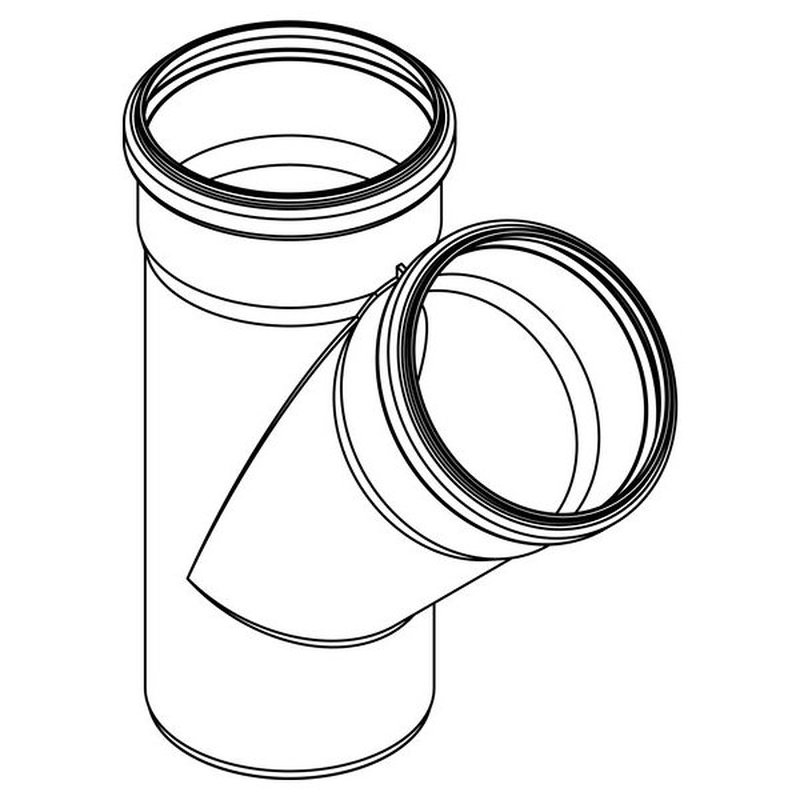 Тройник 110/110/45° REHAU 11229841001