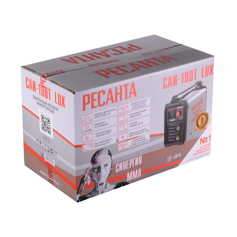 Сварочный аппарат инверторный РЕСАНТА САИ-190T LUX 65/70